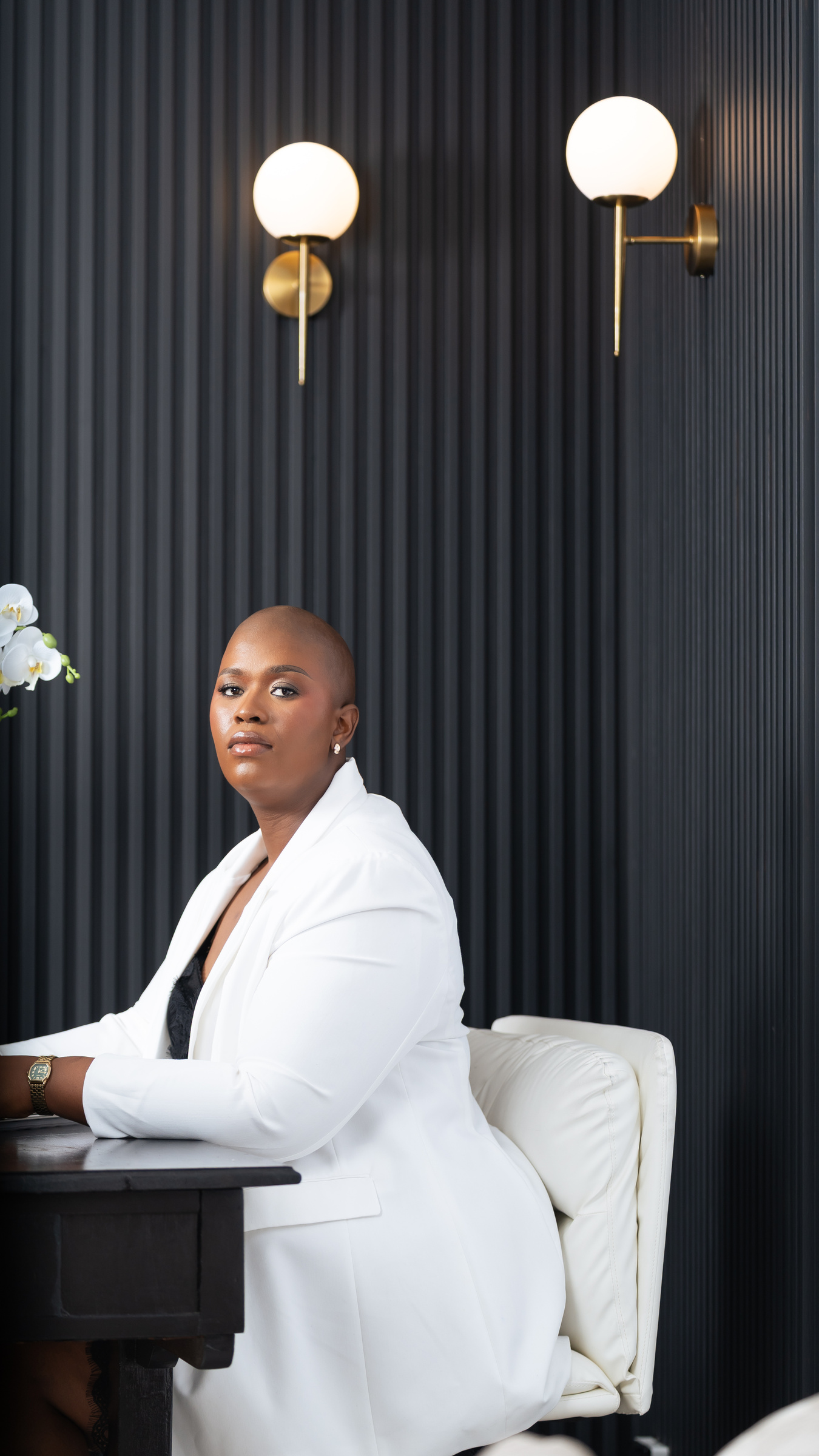 Meloh Ntleko at her desk